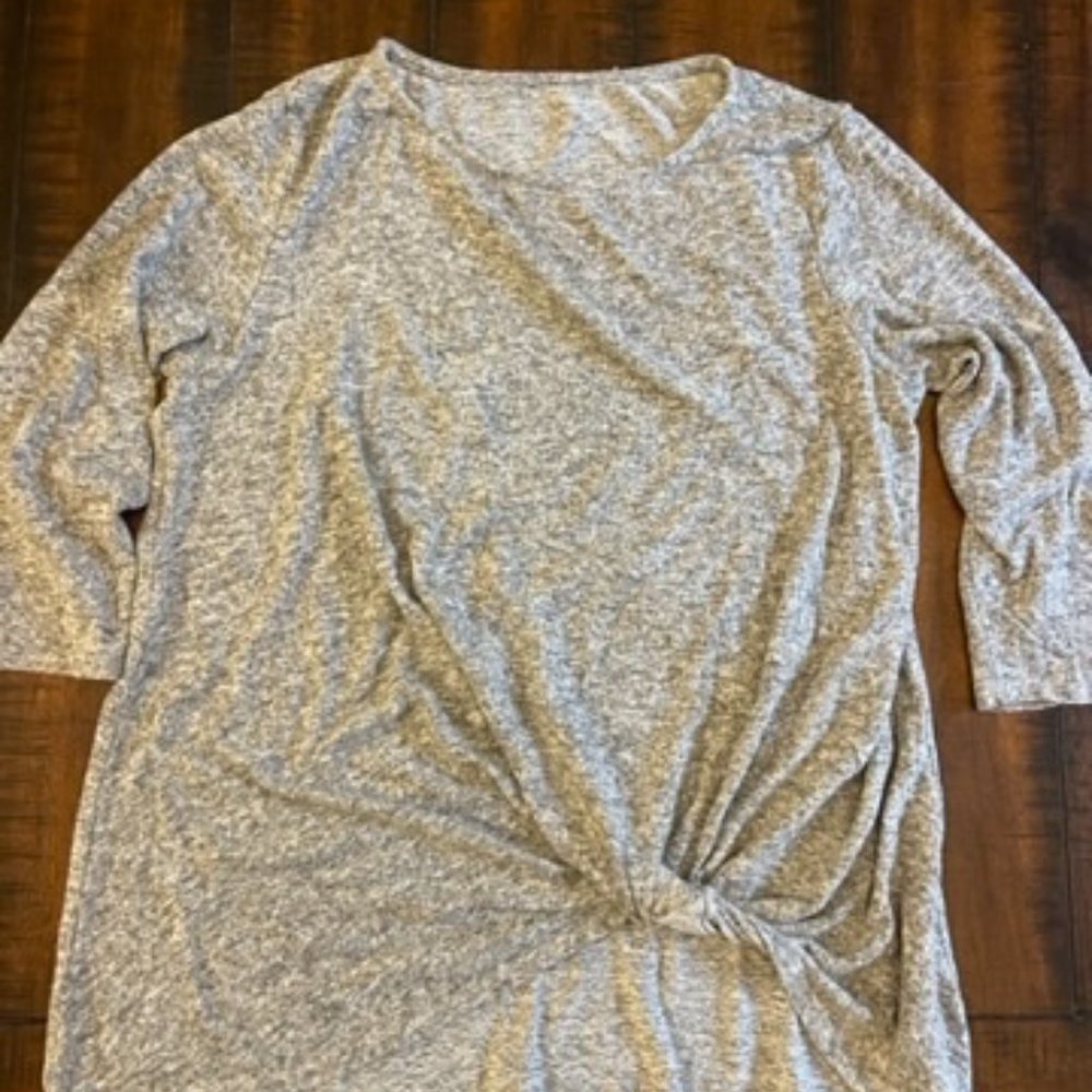 DEMOCRACY OR WIT/WISDOM Twist Waist 3/4 Sleeve Top, size Medium